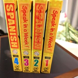 SPEAK in a WEEK - SPANISH Complete Four Week Set - 4 CDs & Booklets - + Bonus CD